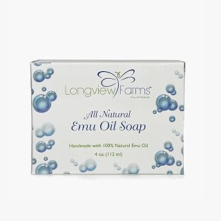 Longview Farms® Emu Oil Soap - Gentle Cleansing Bars for Sensitive Skin - Soap Bars with Emu Oil and More for Smooth, Healthy Skin (Baby Scent)