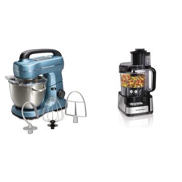 Electric Stand Mixer by Hamilton Beach – 4.0 quarts, Stainless Steel, Blue, Pack of 5