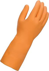 Mr Clean Ultra Grip Heat-Resistant Reusable Gloves with Soft Cotton Flock Lining, Orange, Medium