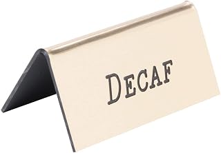 CAL-MIL 228-2-011 Beverage Tent, Decaf, Gold with Black, 3" x 1.5"
