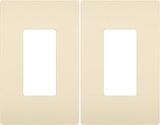 Pass & Seymour Legrand radiant Screwless Wall Plates for Decorator Rocker Outlets, 1-Gang, Light Almond, RWP26LACC6 (Pack of 2)