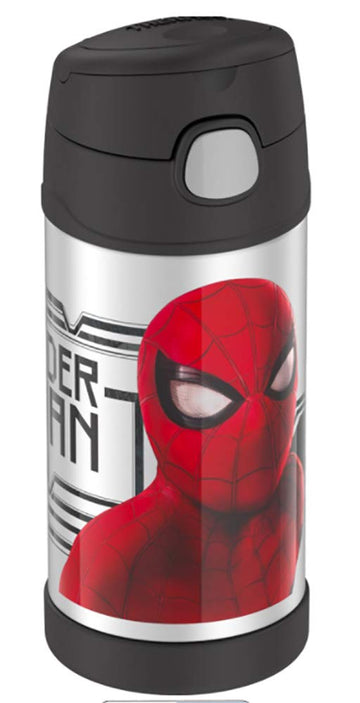 Funtainer 12 Ounce Bottle by THERMOS – 12 Ounces, Stainless Steel, Red and Blue, Model F4019SPM6