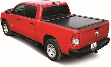 LEER ROLLITUP Retractable Truck Bed Tonneau Cover for Toyota Tacoma Double Cab (Requires Factory Track System), Years 2024-2025, 5'1" Truck Bed, Black