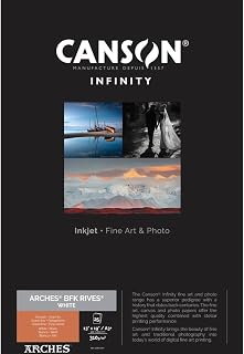 Canson Infinity Arches BFK Rives Soft Textured White Matte Inkjet Paper, 310gsm, 13" x 19", 25 Sheets