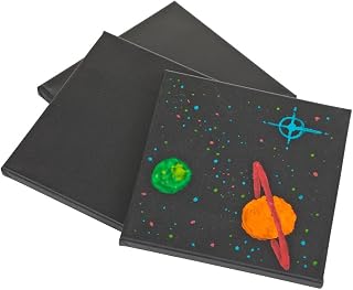 Colorations Black Canvas - Set of 24, 8" x 8"
