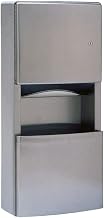 Bobrick B-43699 ConturaSeries Recessed Paper Towel Dispenser & Waste Receptacle with TowelMate and Linermate - 3 gal