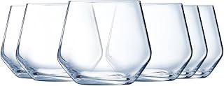 Luminarc Vinetis Collection - 6 Low Glasses 36cl - Modern and Elegant Design - Reinforced Packaging