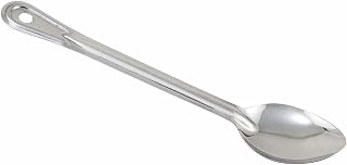 Winco BSOT-13 Solid Stainless Steel Basting Spoon, 13-Inch,Medium | Dishwasher safe, Restaurant service, Great for Cooking, Buffet Service, Food Preparation and Serving