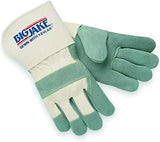 MCR Safety 1710L Big Jake Cow Leather Sewn Kevlar Gloves, Large, Gray