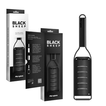 Kitchen Grater Large Shaver with a Stainless-Steel Blade - Made in USA by Microplane – Coupe Large, Stainless Steel, Black, Model 43006E