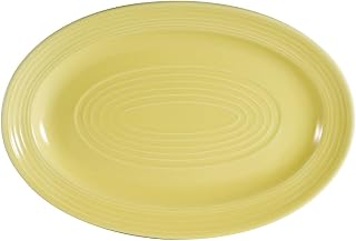 CAC China TG-51SFL Tango Sunflower Porcelain Oval Platter, 15-5/8-Inch by 10-5/8-Inch, Box of 12