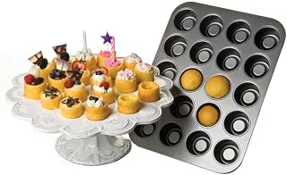 KitchenCraft Chicago Metallic Professional Non-Stick Hollow Fillable Mini Cupcake Tin, 27 x 35 cm (10½" x 14")
