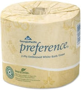 Wholesale CASE of 5 - Georgia Pacific Preference 40-Roll Bathroom Tissue-Bathroom Tissue, 2-Ply, Pref, 550 Sh/RL, 80RL/CT, White