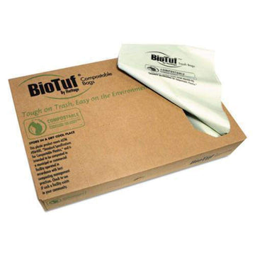 biotuf compostable can liners by Heritage – 1 Count (Pack of 1), 60.0 gallons, Bamboo, Green, Model Y7658TE R01