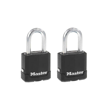 Magnum Heavy Duty Outdoor Padlock with Key by Master Lock – 12 Pack, Steel, Boron-Carbide, Covered, Pack of 6, Model M115XTLFCCSEN