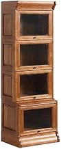 Starlight Canyon Home Solid Wood Barrister Bookcase with Beveled Glass Doors, Narrow Tall Bookshelf and Book Shelf Storage, Michael's Cherry