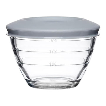 Glass 6 Piece 2 Cup 4-IN-1 PREP BOWLS by Anchor Hocking – 2 Cup, 6-Piece Set (3 Bowls and 3 Lids), 16.0 fluid_ounces, Glass, Clear, Pack of 3