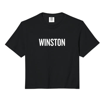 Winston Comfort Colors Crop Top by WINSTON Name Text Desings – Cotton, Beige, Model GYTDBEJ1QZC