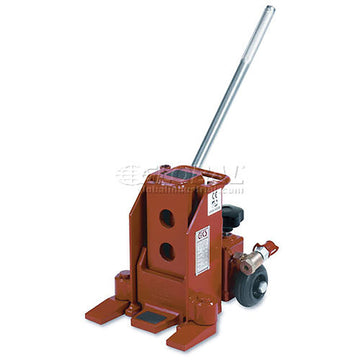 Hydraulic Toe & Saddle Jack by GKS Perfekt – 11"L x 8.5"W x 10"H, Steel with Cast Iron Toe, Red, Model 1-10181