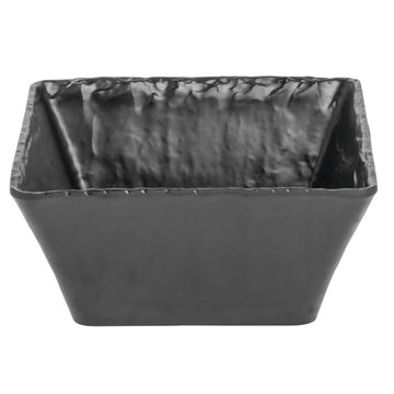 Cal-MIL Faux Slate Collection Square Black Melamine Bowl - 8" L x 8" W x 3 3/4 H by CAL MIL PLASTIC PRODUCTS INC – Plastic, Black, Model 688640195081