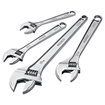 758 Adjustable Wrench by RIDGID – Small, Alloy Steel, Silver, Model 86907