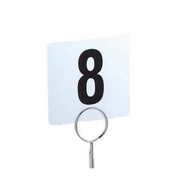 Number Set by Tablecraft – Plastic, white, Pack of 100, Model TN100