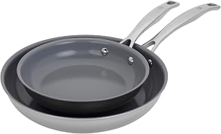 HENCKELS Clad H3 2-pc Stainless Steel Ceramic Nonstick 8-in & 10-in Fry Pan Set