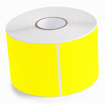 Yellow Rectangle Inventory Labels by Glownary – 3 X 5 Inches, Paper, Yellow, Pack of 500, Model 323by3x5br