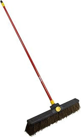 Quickie Bulldozer 24-Inch Rough Surface Palmyra Push Broom (00636), 1-Pack, Red