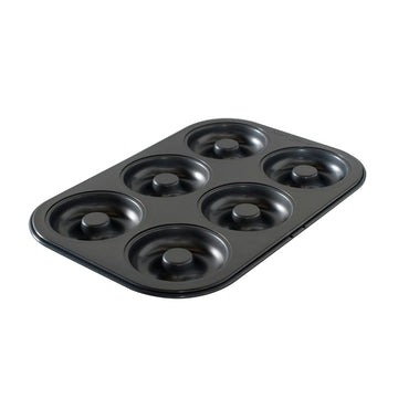 6 Cavity Donut Pan by Nordic Ware – 6 Cavity, 6.0 cups, Carbon Steel, Non-Stick, Model 30042M