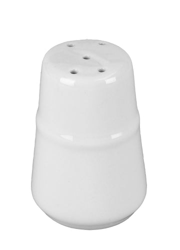 Argyle and Catalina Salt Shaker by Vertex China – Stainless Steel, Porcelain White, Pack of 48, Model ARG-SS