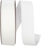 Reliant Ribbon Ribbon - Woven Edge Velvet, White, 1-1/2 Inch, 10 Yards