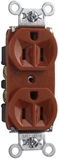 Legrand Pass & Seymour 5262RED 15 Amp 125V Hard Use Specification Grade Duplex Receptacle Outlet, Back and Side Wire, Red (1 Count)
