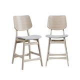 Wood Upholstered Dining Chairs Set of by Starlight Canyon Home – Wood, Polyester, Foam, White, Pack of 2