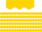 Teacher Created Resources Yellow Gold Scalloped Border Trim, 35 Feet Per Pack, 6 Packs