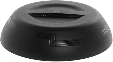 Cambro Shoreline Collection Low Profile Black Plastic Insulated Dome - 10 3/8"Dia x 2 3/4"H