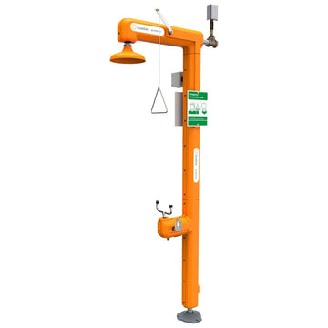 Heated Safety Station w/Eyewash & Flow Switch by Guardian Equipment – Orange, Model GFR3101