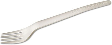 Eco-Products 6" Plantware High-heat Forks - 1 Piece(s) - 20/Carton - Fork - 1 x Fork - Disposable - Pearl White
