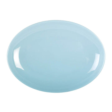 Blue Jade melamine dinnerware collection 12 1/2" x 9 1/4" platter by Thunder Group – Large, Melamine, Light Blue, Model 2912