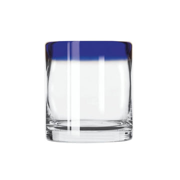 12 oz Rocks Glass - Aruba by Libbey – 12 oz, 12.0 fluid_ounces, Glass, Clear, Blue-Rimmed, Pack of 12