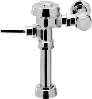 Sloan Royal 111 Exposed Manual Water Closet Flushometer, 1.6 GPF Manual Flush Valve - Single Flush Non-Hold-Open Handle, Fixture Connection Top Spud, Polished Chrome Finish, 3010000 (Pack of 6)