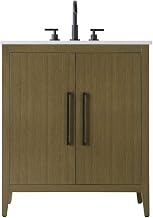 30" Single Bathroom Vanity in Chestnut Brown