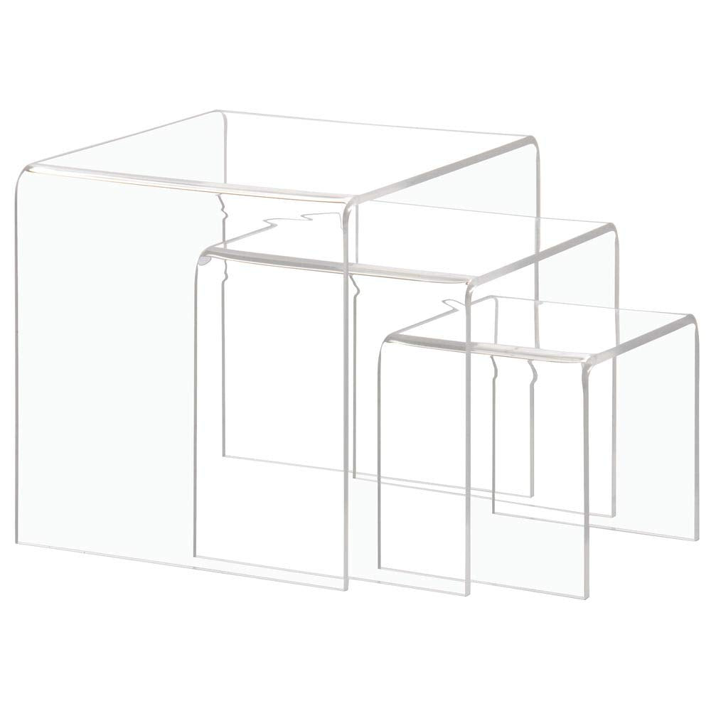 Retail Resource Clear Acrylic Display Stands by HUBERT – Acrylic, Transparent, Model 16215