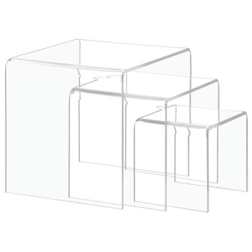 Retail Resource Clear Acrylic Display Stands by HUBERT – Acrylic, Transparent, Model 16215
