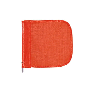 Heavy Duty Replacement 16" Orange Warning Whip Safety Flag by Checkers – 16" Flag, Nylon, Orange, Model FS9024-16-O