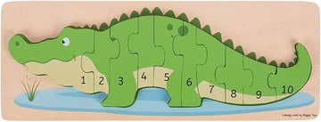 Bigjigs Toys Wooden Crocodile Number Puzzle