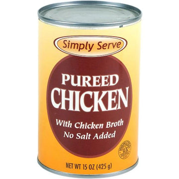 Simply Serve Pureed Chicken by VANEE – 15 Ounces, Pack of 12