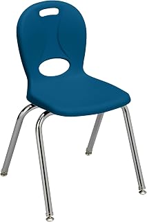 Learniture Structure Series Stacking School, 16" H, Set of 4 Blue Sapphire Chair