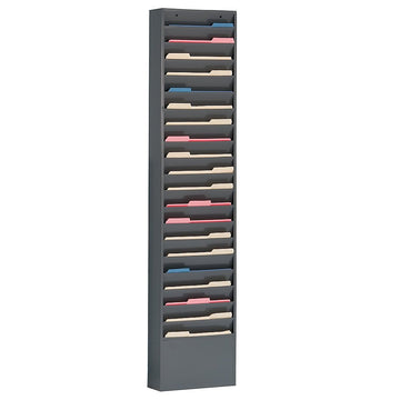 Gray Cold Rolled Steel Special Purpose Literature Storage Rack by Durham – Alloy Steel, Grey, Model 411-95