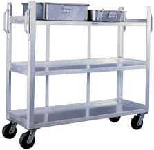 New Age 95667 Carrier Cart with (3) Solid Open Shelves 1800 lbs Capacity